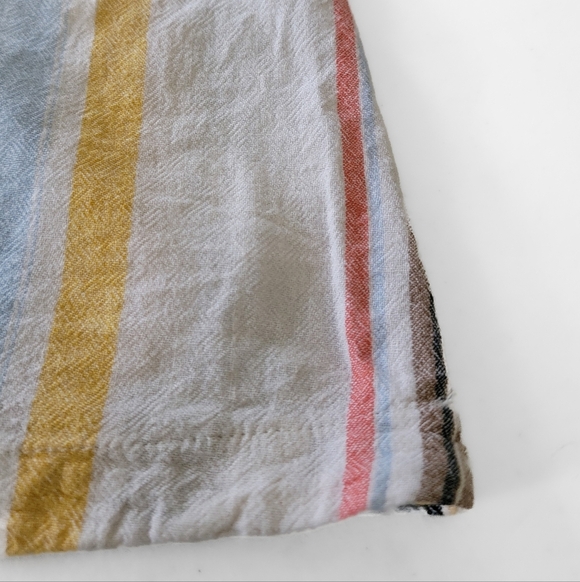 Time and Tru Multicolor Striped Linen Blend Tank Top Size XL (16-18) - Picture 7 of 7